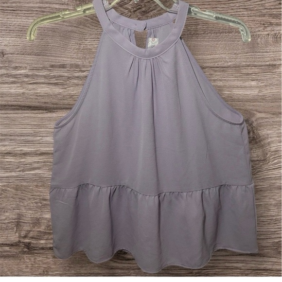 Hippie Rose Lilac Sleeveless Blouse - Picture 2 of 4